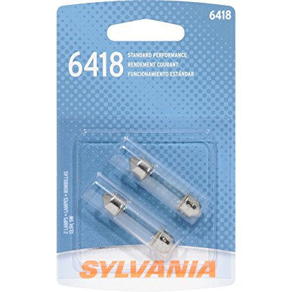SYLVANIA 6418 Basic Miniature Bulb, (Contains 2 Bulbs)