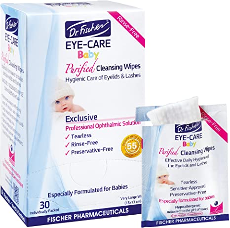 Dr. Fischer Eye-care baby cleansing wipes, 30 Count
