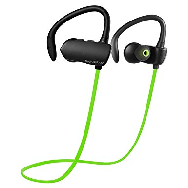SoundPEATS Wireless Bluetooth Earbuds Secure Fit In-ear Headphones for iPhone7 iPhone 7 Plus (Green)