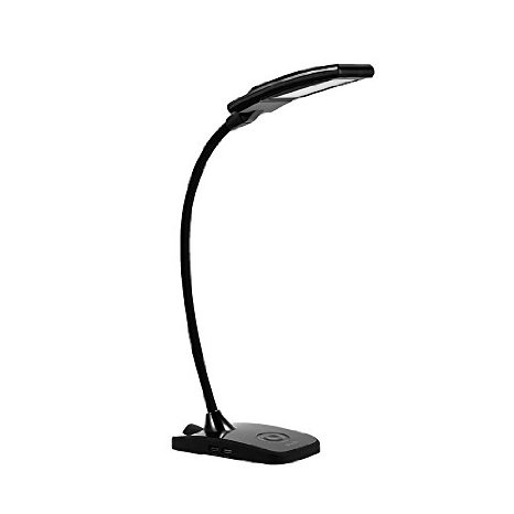 OxyLED Dimmable Eye-care LED Desk Lamp with Cool and Warm Color Light Black