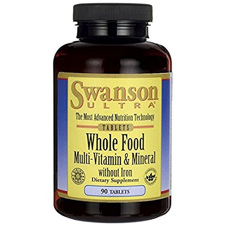 Swanson Whole Food Multivitamin without Iron 90 Tabs