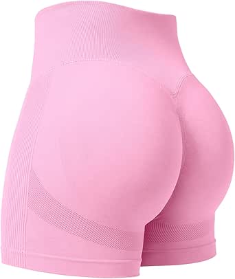 YEOREO Professional Women Workout Shorts 3.6" Scrunch Shorts Seamless High Waisted Contour Gym Yoga Biker Shorts