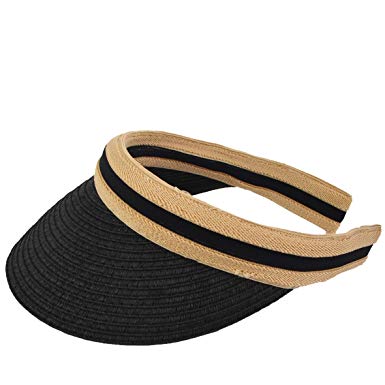 Women Golf Visors Caps Straw Sun Beach Hats