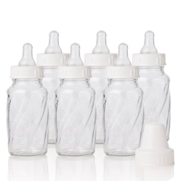 Evenflo Feeding Classic Glass Twist Bottles, 4 Ounce (Pack of 6)