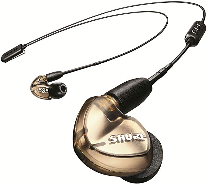 Shure SE535 Wireless Earphones with Bluetooth 5.0, Sound Isolating, Bronze
