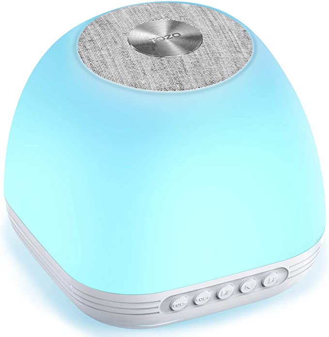 TOZO NL1 White Noise Machine with 32 Hi-fi Soothing Sounds, Adjustable Nightlight, 15 Volume Levels, Timer & Memory Function, Battery or Adapter Charging Options, Sound Therapy for Sleep, Study & Work