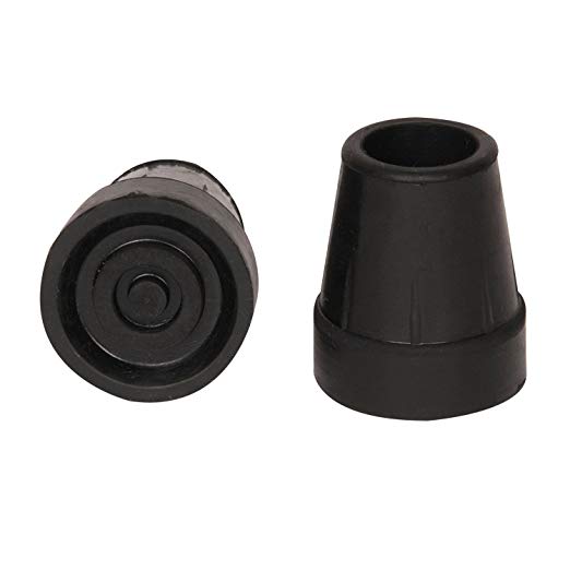 PCP Replacement Reinforced Rubber Cane Tips, Black, 3/4 Inch
