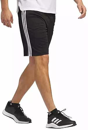 adidas Men's 3 Stripes Short with Side Zipper Pockets