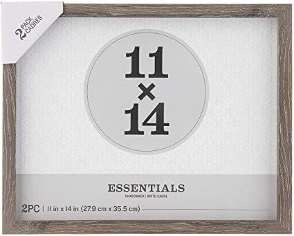 Darice Gray Essentials Shadow Box: 11 X 14, 2 Pack, 2 Count