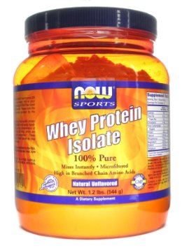 Whey Protein Isolate 100% Pure (Natural Unflavpred) - 1.2 lbs