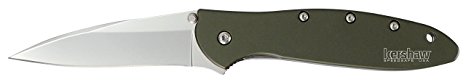 Kershaw 1660OL Leek Folding Knife (Olive Drab) with SpeedSafe