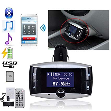 LCD Car Kit Mp3 Bluetooth Player Fm Transmitter Modulator Sd MMC USB Remote Hot
