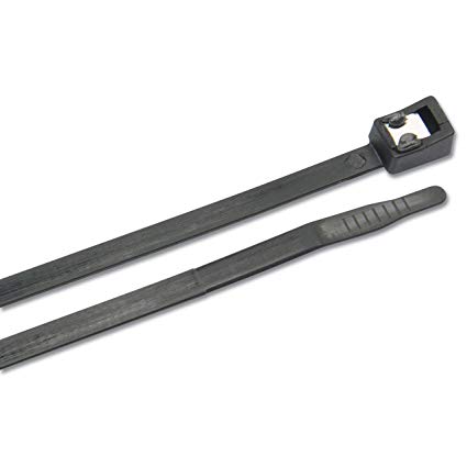 Gardner Bender 46-311UVBSC Nylon Self-Cutting Cable Tie, 11 inch, 50 lb. Tensile, Twist-Off Tail, Zip Tie, 50 Pk., UV Resistant Black