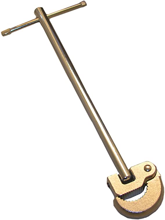 LASCO 13-2023 Metal 11-Inch Basin Wrench, Spring Loaded Small Jaw, Used For Faucet Installation