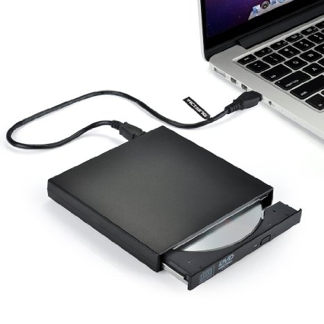 VicTsing® USB External DVD-R Combo CD-RW Burner Drive Black (CD-RW)