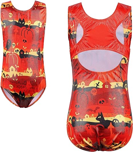 TFJH E Gymnastics Leotards for Girls Sparkle Athletic Clothes Activewear One-piece