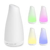 InnoGear 100ml Aroma Essential Oil Diffuser Electric Ultrasonic Cool Mist Humidifier with 7 Color Changing LED Lights and Auto Shut-off Function for Room Office Home Baby
