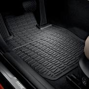 BMW OEM X1 All-Weather Rubber Floor Mats, FRONT SET- black (xDrive Models only)