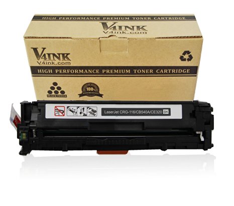 V4INK Compatible Toner Cartridge HP CB540A 125A for HP Color LaserJet CP1215 CP1518ni CP1515n CM1312nfi CM1312 MFP 1 Pack Black