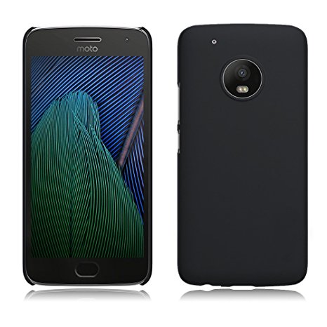 Moto G5 Plus Case, Moto X 2017 Case, TopACE Superior Quality Extremely Light Super Slim Shell Cover with HD Screen Protector for Motorola Moto G Plus (5th Gen) / Moto X (2017 Version) (Black)