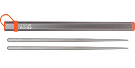 Titanium Chopsticks Set With Holder Case Light Premium Reusable Camping Utensils