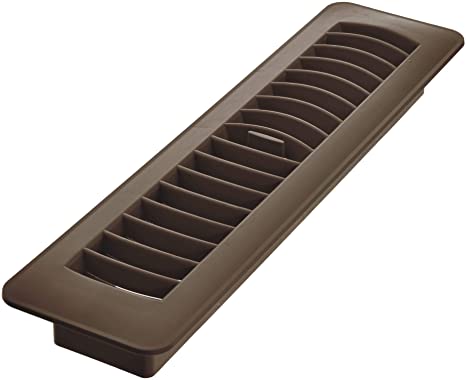 Imperial RG1451 Louvered Design Floor Register, 2-1/4 in H X 12 in W, Polystyrene, 2.25x12 Inch, Brown