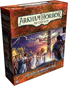 Arkham Horror The Card Game The Feast of Hemlock Vale CAMPAIGN EXPANSION - Discover a Mysterious Forbidden Isle! Cooperative LCG, Ages 14 , 1-4 Players, 1-2 Hour Playtime, Made by Fantasy Flight Games