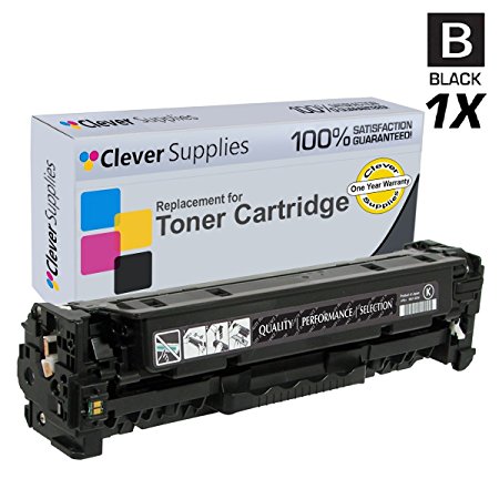 Clever Supplies© Compatible Toner Cartridges Black for HP PRO 400 COLOR M451DN (CE410X), HP 305A, COLOR LASERJET M375 MFP, M375NW MFP, M451, M451DN, M451DW, M451NW, M475, M475DN, M475DW, Black