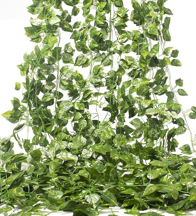 24 Pack 173ft Artificial Ivy Vines Fake Garland Leaves Plants Hanging Greenery Garland for Bedroom Wedding Party Garden Wall Decoration