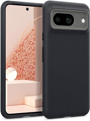 Caseology Nano Pop Silicone Case Compatible with Google Pixel 8 case 5G [Military Grade Drop Tested](2023) - Black Sesame