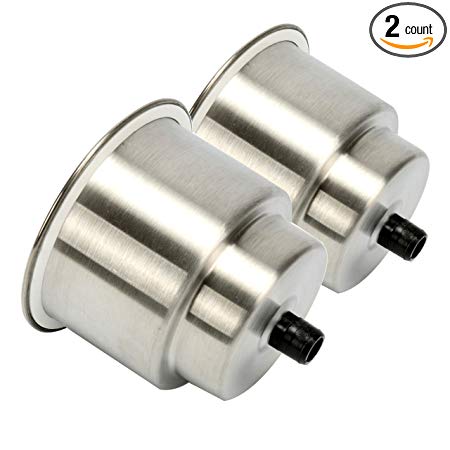 Amarine-made 2pcs Stainless Steel Cup Drink Holder with Drain Marine Boat Rv Camper
