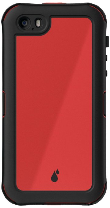 Ballistic HY1254-A30C Hydra Waterproof Case  for Apple iPhone 5 or 5S ~ Retail Packaging ~ Red/Black
