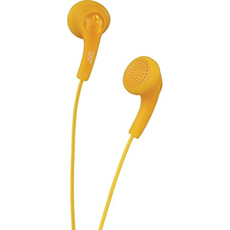 JVC HAF150D Gummy Ear Buds Headphones - Orange (Discontinued by Manufacturer)