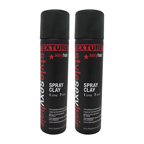 Bundle-2 Items : Sexy Hair Style Spray Clay Texturizing, 4.4 Oz (Pack of 2)