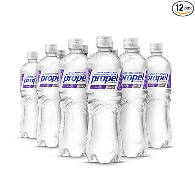 Propel Water Grape Flavored Water With Electrolytes, Vitamins and No Sugar 16.9 Ounces (Pack of 12)