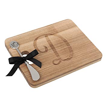 ANDREW FAMILY Monogram Fraxinus Mandshurica Solid Wood Cheese Board With Spreader-D