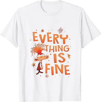 Disney Pixar Inside Out 2 Everything Is Fine Anxiety Logo T-Shirt