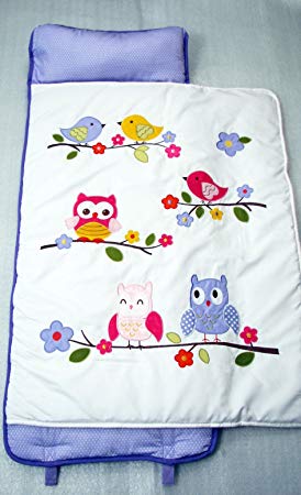 SoHo Nap Mat , Lavender Owls (Lavender Owls) by Ellie and Luke