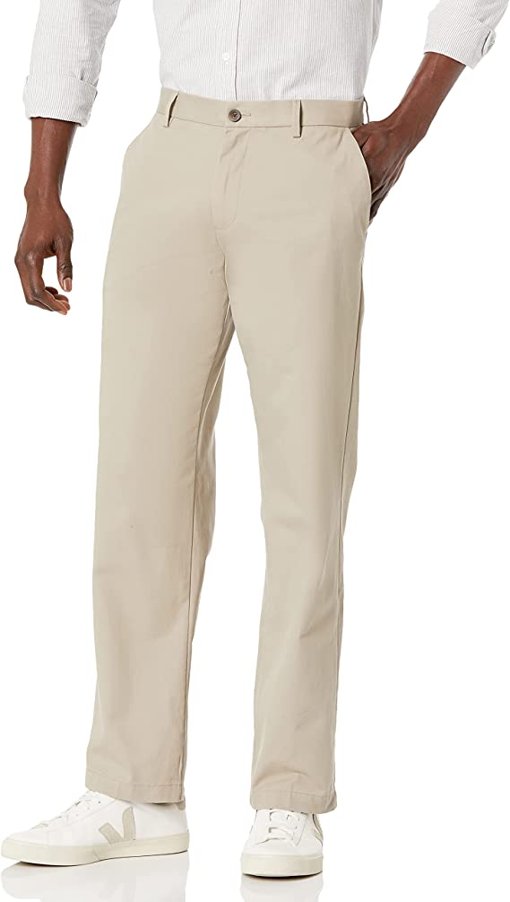 Amazon Essentials Men's Classic-Fit Wrinkle-Resistant Flat-Front Chino Pant (Available in Big & Tall)