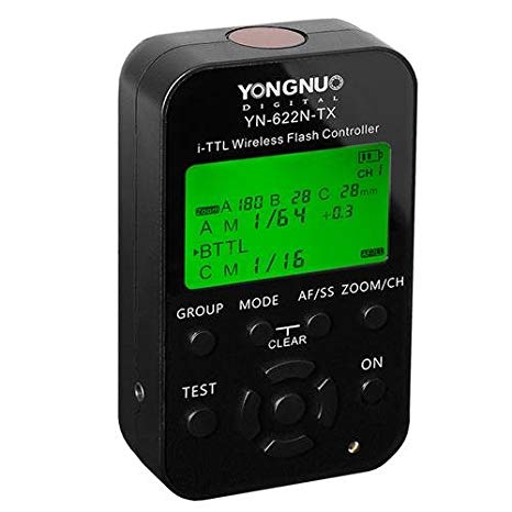 YONGNUO YN-622N-TX i-TTL Wireless Flash Controller for Nikon D70, D70S, D80, D90, D200, D300S, D600, D700, D800, D3000, D3100, D3200, D5000, D5100, D5200, D5300, D7000, D7100 Cameras