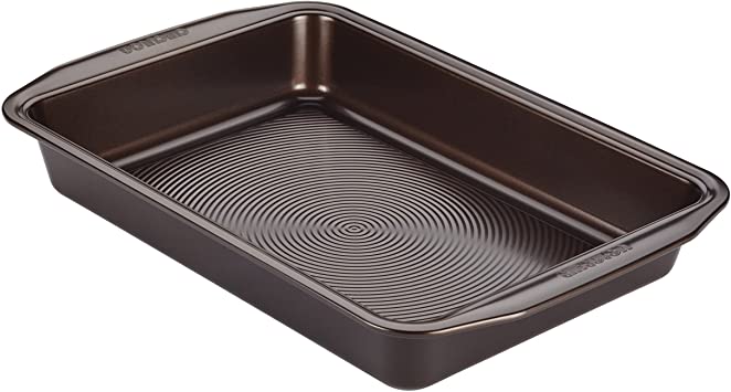 Circulon 46010 Nonstick Bakeware Nonstick Baking Pan / Nonstick Cake Pan, Rectangle - 9 Inch x 13 Inch, Brown