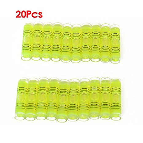 Mini Bubble Level Tool -TOOGOO(R) 20pcs Mini Bubble Level Tool for Cylindrical Clock Photo Frame Camera