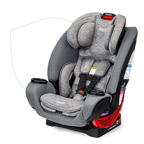 Britax One4Life Convertible Car Seat, 10 Years of Use from 5 to 120 Pounds, Converts from Rear-Facing Infant Car Seat to Forward-Facing Booster Seat, Performance Fabric, Cool N Dry Moonstone