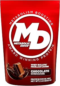 Biotest Metabolic Drive Metabolism Boosting, Award Winning Low-Carb, Keto-Friendly Protein - Whey Isolate, Micellar Casein - 2lb Chocolate