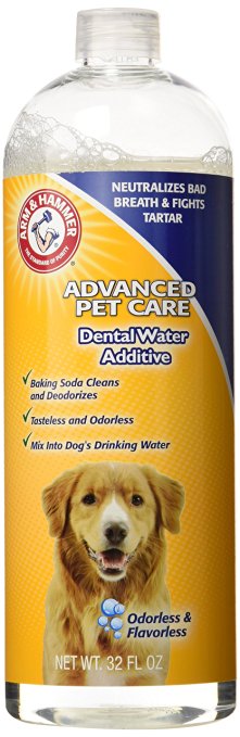 Arm & Hammer Bad Breath and Tartar Control Dental Water Additive for Dogs, 32 oz