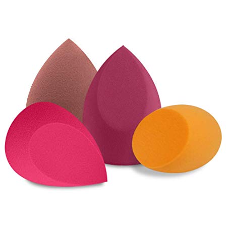 BAIMEI 4Pcs Makeup Sponge Set, Multi-shape Blending Sponges for Dry & Wet Use, Multi-color Foundation, Blush Beauty Sponges