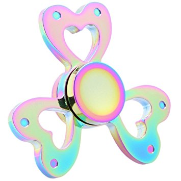101Bsboy Toy Dazzle Fidget Spinner - Ultra Fast Bearings - EDC Finger Focus Toy - for Kids Adults Autism Stress Reducer (Heart)