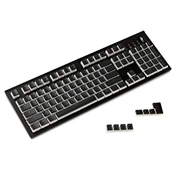 YMDK 108 PBT Double Shot Shine Through ANSI ISO OEM Profile Pudding Keyset Keycap for MX Mechanical Keyboard