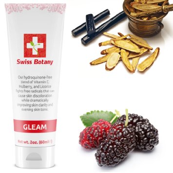 Swiss Botany Gleam - Lightening and Brightening Cream with Mulberry and Licorice Dramatically Improving Skin Clarity and Evening Skin Tone