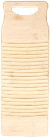 DOITOOL Wood Washboard Clothes Bamboo Washboard Laundry Scrubber Board Anti-Slip Clothes Cleaning Board Hand Wash Board Manual Clothes Washing Tool for Home Laundry Supplies